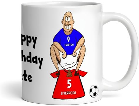 Everton Shitting On Liverpool Funny Football Gift Team Rivalry Personalised Mug | Football Gift for Men | Funny Any Teams Football Team Mug |Football Rivalry vs Team | Football Gift for Him