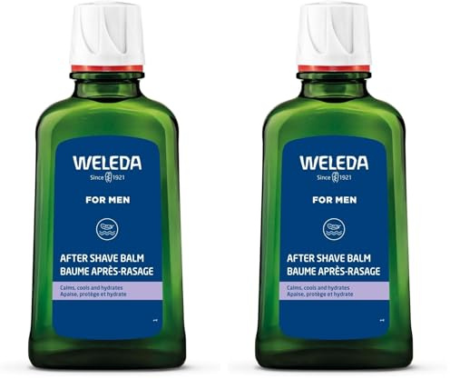 WELEDA Bio FOR MEN After Shave Balsam, erfrischendes Naturkosmetik Balsam zur Pflege und Beruhigung der Haut nach der Rasur, Lotion für reichhaltige Pflege und Schutz vor dem Austrocknen (1 x 100 ml)