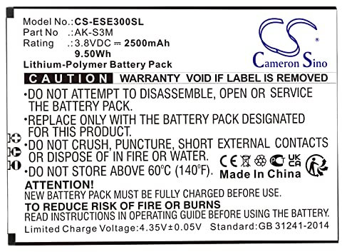 Cameron Sino Ersatz Akku für Emporia SE, Supereasy PN:Emporia AK-S3M 2500mAh / 9.50Wh, 3.80V