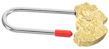HEMOTON Metall-werkzeugkiste Mit Personalisiertem Vorhängeschloss Vintage-schloss Für Paare Dekoratives Schloss Mit Schwanenmuster Sicher Und Langlebig