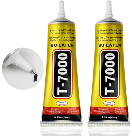 Ninnyi 2PCS T7000 Super Glue All Purpose, High Precision Industrial Superglue for Phone, Jewelry and Rhinestone