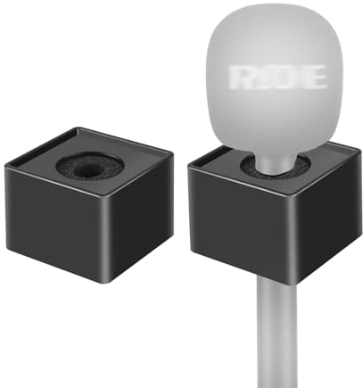 Mikrofon-Flaggenstation für Rode-Interview, kabelloser Go-Handadapter, Mikrofongriff mit Schaumstoff-Adapter, 2 Stück