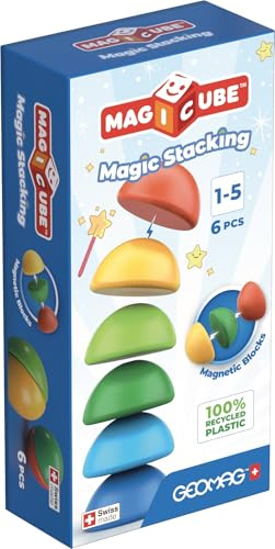 Magnetbausteine - GEOMAG - Magicube 060 - 6 Stück - Stapelbar - Recycelter Kunststoff