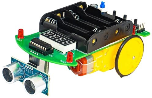 Remingtape DIY Ultraschall-Entfernungsmessung und Hindernisvermeidung, Auto-Schweißset, Mikrocontroller, Intelligente Auto-Programmierpraxis, Einfache Installation, Einfach zu Bedienen