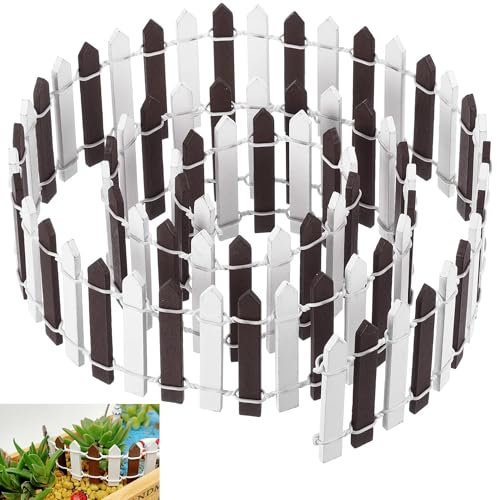 Mini ClôTure De Jardin Mini ClôTure Pour Paysage Bricolage Petite ClôTure En Bois Miniature Jardin ClôTure Petite ClôTure Potager ClôTure Mini Flexible 90X5 Cm, DéCoration De Bac à Bonsaï (Marron)