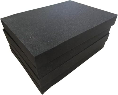 4 Stück Rasterschaumstoff Würfelschaum 400 x 300 x 50 mm - Schaumstoff Zuschnitt Koffereinlage für Werkzeugkoffer Kamerakoffer Transportkoffer, Schaumstoffinlay für Schutzkoffer