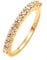 Tolldek Gold Au750 18 Karat Echtes Ring, Stapelring Solitärring mit Labor Erstellt Diamant 0.03ct, 18K Gold Pärchen Ringe Trauringe Freundschaftsringe für Damen, Gold, Gr.63