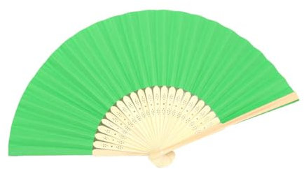 ZUWIJEQ 1 Stück Faltbare Fächer, Handfächer Grün Faltfächer Faltbarer Handfächer Grün Taschenfächer Hand-Faltfächer Chinesischer Fächer for Sommer Party tanzende Hochzeits Haus Dekorationen