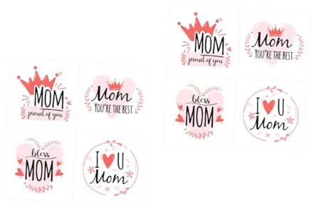 2 Sätze Wandtattoo Zum Muttertag Dekoration Entfernbare Wandaufkleber Aufkleber Für Schlafzimmertüren Wandtattoo Mama Party Mama Wandtattoos Neon Scherzen Pvc Rosa 4 Blatt * 2 Angoily