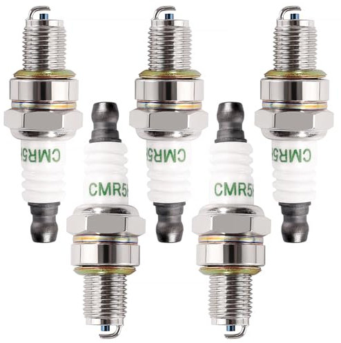 VooGenzek 5 Pezzi CMR5H Candela Sostituzione, CMR5H Candela per Tosaerba, CM5H / CMR5H / CMR6H / CMR7H Candele di Accensione Sostituire, Candele da 4 Tempi, Compatibile con Honda GX25 GX35 Motor
