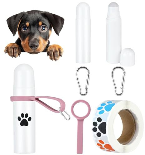 BEIMEIII Futtertube Hund zum Befüllen 90ml Futtertube Befüllbare Tuben für Hunde mit Karabiner Nassfutter Abfüllflaschen Zubehör Silikon Reiseflaschen für Hundetraining als Belohnung Weiß