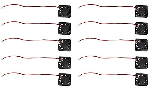 Xiniy 10 Pcs 40mm x 10mm 0.12A 2Pin 5V DC Brushless Sleeve Bearing Cooling Fan