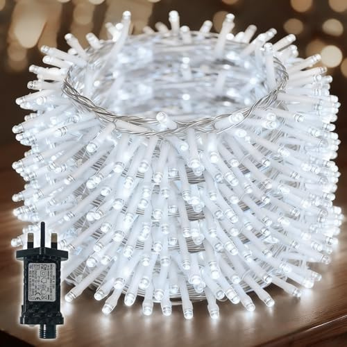 Bszatan Fairy Lights Plug in, 30m 300 LEDs Fairy Lights Mains Powered, Waterproof Cold White String Lights with 8 Modes Indoor Outdoor for Bedroom Patio Party Tree Christmas Decorations