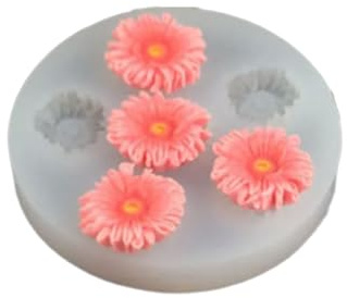 Mehrzweck Silikon Backform In Blumenform Für Essbare Blattgolddekorationen Fondant Werkzeuge Künstlerisches Kulinarisches Kunsthandwerk Seerosen Gänseblümchen Silikon Bastelwerkzeuge