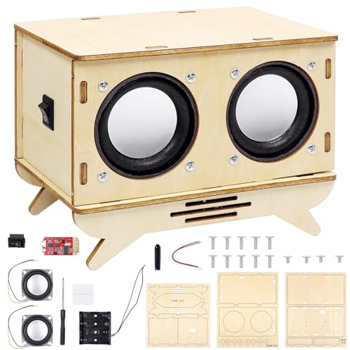 DIY Bluetooth Lautsprecher mit Ständer, Elektronik Baukasten, Familie | Lautsprecher Bausatz, Elektronik Baukasten DIY Set, Holz Experimente Wissenschaft, Bluetooth Lautsprechers Spielzeug