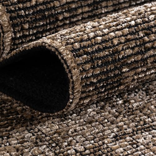 KADIMA DESIGN Teppich Kurzflor Unifarben Elegant Pflegeleicht Modern Waschbar Läufer Beige 80x250 cm Wohnzimmer Esszimmer rutschfest Schadstoffgeprüft Gekettelt Flur Diele Oeko-TEX | TITLIS