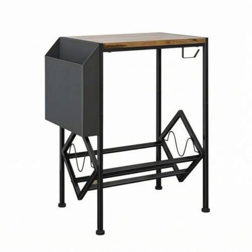 CAQYPVH Porta Vinili Struttura in Acciaio Al Carbonio Porta Vinili Vintage Salvaspazio Libreria Piccola in Metallo per Soggiorno, Studio, Tavolo Per Dischi In Vinile - Piccolo