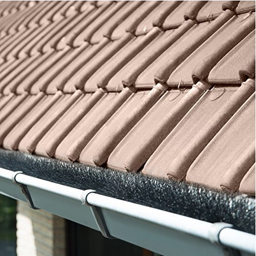 FVLFIL 10 Meter Dachrinnenbürste 100 cm - Ø10 cm, Dachrinnenbürsten, Laubschutz, Marderschutz, Rinnenraupe, Dachrinnenschutz, Schutz vor Marder und Anderen Ungeziefer