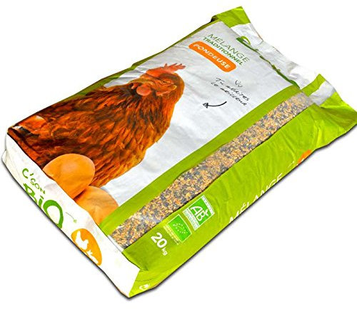Mélange de céréales Bio, Poules pondeuses. Sac de 20 kg