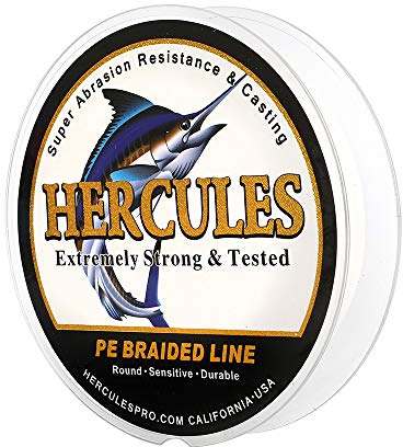 HERCULES Super Cast 100m - 2000m Yards Geflochtene Angelschnur 10lb - 300lb Test für Salzwasser Süßwasser PE Geflecht Fischdraht Superline 8 Stränge