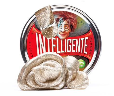 Intelligente Knete - Das Original! Platinum mit Glitzer-Effekt - Kinderknete und Therapieknete in einem - Besser als jeder Stressball! Für Kinder und Erwachsene (Medium-Dose, 40g)