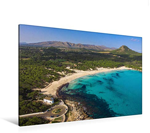 Premium Textil-Leinwand 120 x 80 cm Quer-Format Cala Agulla im Winter | Wandbild, HD-Bild auf Keilrahmen, Fertigbild auf hochwertigem Vlies, Leinwanddruck von Oliver Isermann