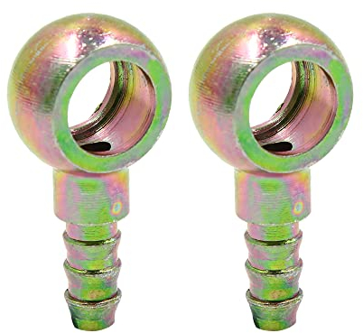 sourcing map 2Stk 6mm ID Schlauchkupplung 12mm Banjo Fitting Kraftstoffleitung Adapter für Motorrad Auto