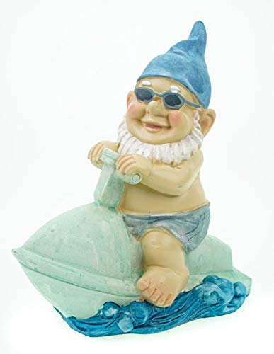 UDO Schmidt 51161 Badezwerg Jetski Gartenzwerg 18cm Garten Zwerg Figur