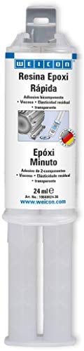 WEICON Resina Epoxi Rápida | 24 ml |De 2 componentes |Endurecimiento rápido|Transparente