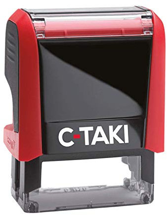 C-TAKI Tampon textile pour marquer les vêtements - Imprime une Etiquette vêtement de 38 x 14 mm, Résiste au lavage, Marquage net et rapide