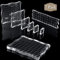 Mudder 7-teiliges Stempelblock-Set aus Acryl, transparent, mit Gitter und Griff, Blöcke für Scrapbooking, Handwerk, DIY