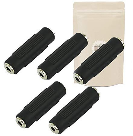 Adaptout X5 Coupleur Prise Mini Jack 3.5mm Femelle - Femelle Stereo Adaptateur Minijack Connecteur rallonge Cable Marque FRANÇAISE