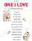 Cute Weihnachtskarte One I Love – 22,9 x 15,2 cm – Piccadilly Greetings