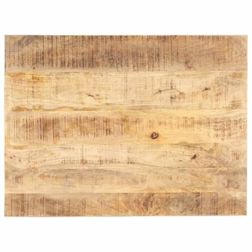 vidaXL Mangoholz Massiv Tischplatte Massivholzplatte Holzplatte Ersatztischplatte Holz Platte für Esstisch Esszimmertisch 15-16mm 70x60cm