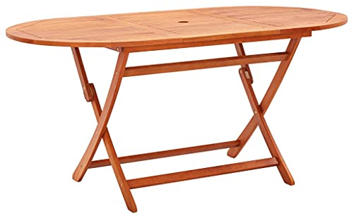 vidaXL Gartentisch Klappbar 160×85×74 cm Eukalyptus Massivholz