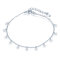 Yumilok Damen Fußkettchen mit klein Stern Sternchen Anhänger 925 Sterling Silber Fußkette Strand Sandale Barfuß verstellbares für Mädchen mit Verschluss