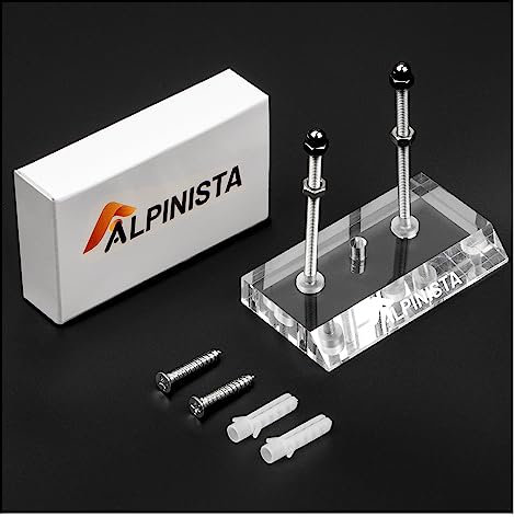 Alpinista Skateboard-Wandhalterung, horizontales Display, luxuriös, transparent, 1 Stück