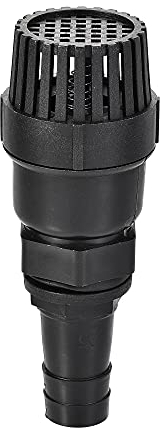 sourcing map Foot Valve, G1 Thread 22.8mm Barb Filter Strainer Check Valve for Home Garden Water Well Pump Pool, PVC, Black