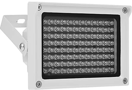 Splenssy IR-Beleuchtung, 96 LEDs, 850 nm, Array-Infrarotlampen mit Sensor, 12 V, Nachtsicht, Outdoor, wasserdicht, für Überwachungskamera, Weiß