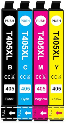 BYBEIBY 405XL Multipack Kompatibel für Epson 405XL 405 XL Druckerpatronen für Epson Workforce Pro WF-3820DWF WF-3825DWF WF-4830DTWF WF-4820DWF WF-4825DWF WF-7840DTWF WF-7830DTWF WF-7835DTWF