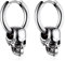 Bandmax Totenkopf Ohrringe für Männer Frauen Totenkopf Creolen Ohrringe aus Edelstahl Punk Stil Schädel Kreolen Mode Ohrschmuck Accessoire Geeignet für Party Geburtstag
