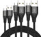 USB Type C Cable Fast Charge,1M+2M+2M 3A Charging Nylon Braided Lead for Samsung Galaxy S20 S10E S10 Plus Ultra A51 A71 A50 A21 A30 A41 A90 Huawei P40 Redmi Pixel 5 Switch Moto G7 G8 Charger Cord