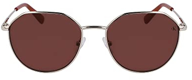 Calvin Klein Jeans Unisex Adult Sunglasses CKJ23201S - Gold with Solid Brown Lens