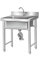Natliedop Fregadero de Hostelería Fregadero de acero inoxidable 304 de pie, lavabo de cocina con grifo de 360 °, fregadero para restaurante lavandería garajes al aire libre