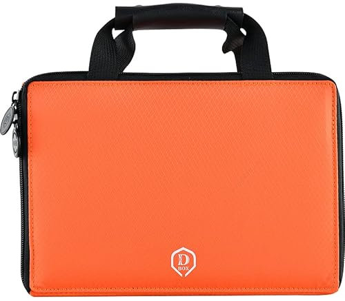 ONE80 Dart Master Box Koffer - Moderne Farben, Platz für 6 Darts und Viel Zubehör (Orange)