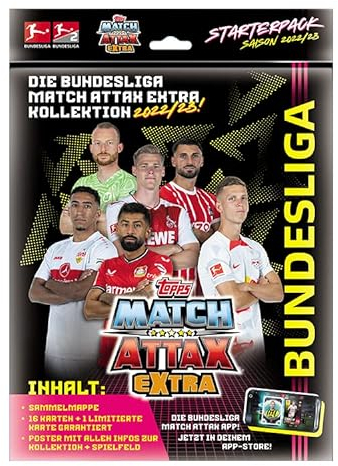 Topps Bundesliga Match Attax Extra 2023, Fußballkarten - Starterpack