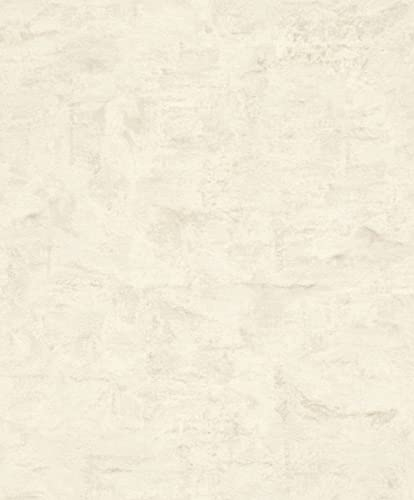 Rasch Tapete 499759 - Vliestapete Creme Grau Metallic Used-Look Beton Optik aus der Kollektion Factory V