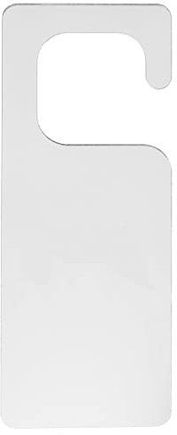 sourcing map Door Hanger Sign, 9.84 Acrylic Sign Door Knob Hangers DIY Blank Door Tag for Crafts Home Office, Silver
