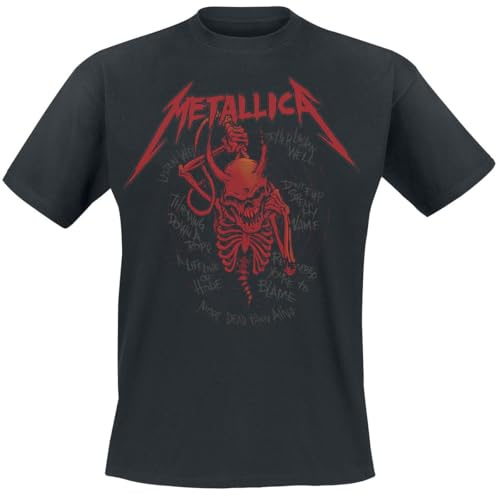 Metallica T Shirt Skull Screaming Rot 72 Seasons Nue offiziell Unisex Schwarz