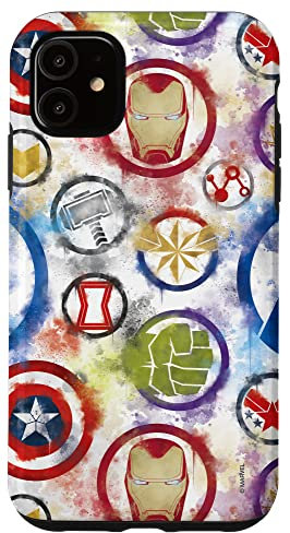 Marvel Avengers Super Hero Icons Color Bleed Case for iPhone 11